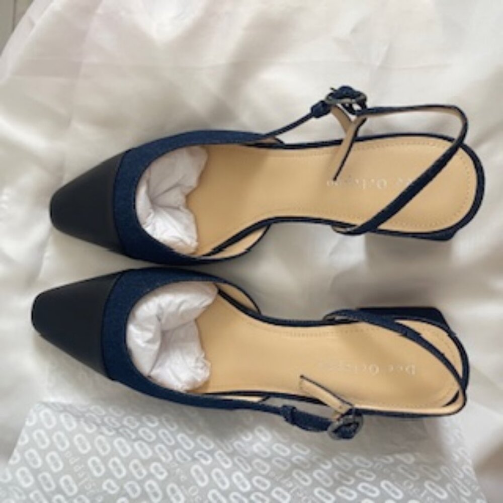 Dee Ocleppo Naples Cap Toe Slingback Pump Women Navy(jean)/Black
